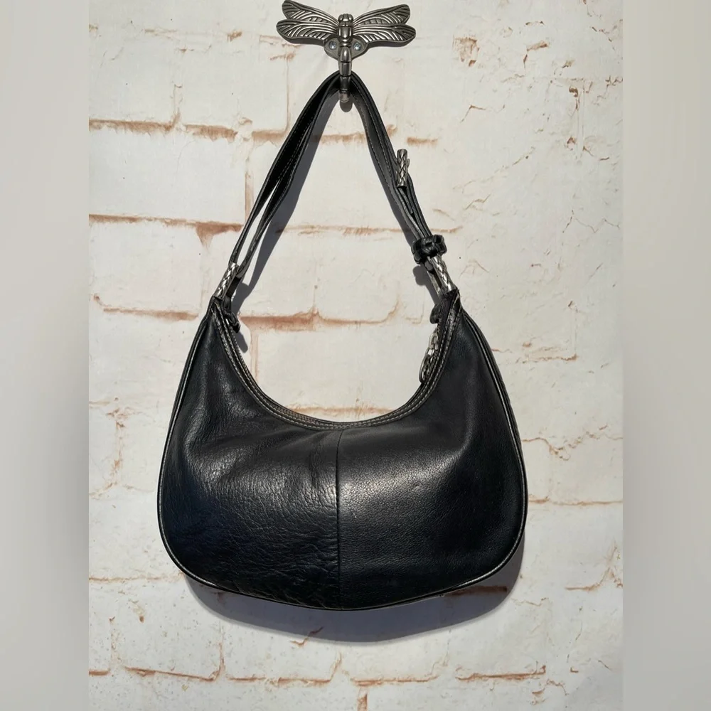 The Sak Black Leather Hobo Shoulder Bag